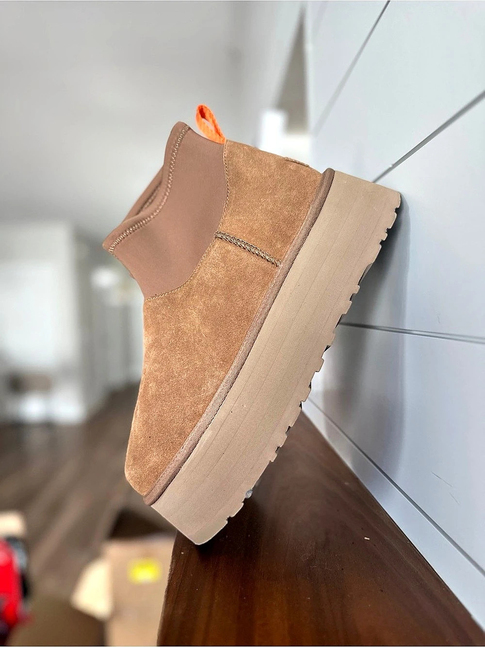 UGG Classic Ultra Mini Platform Ankle Boots Brown US 10 Like New
